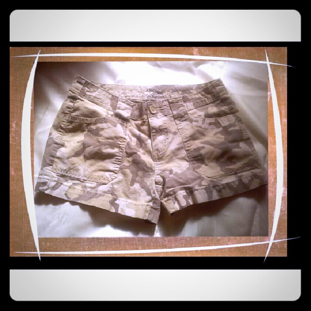 Y2K VINTAGE Arizona jeans Camo Streetwear Short Shorts sz. 3